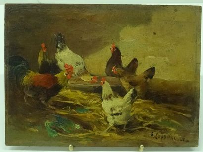 COPPENOLLE E. Poulailler, Hsp, 16 x 21,5...