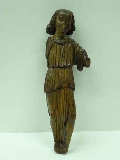 Saint-personnage en bois naturel. XVIIe /...