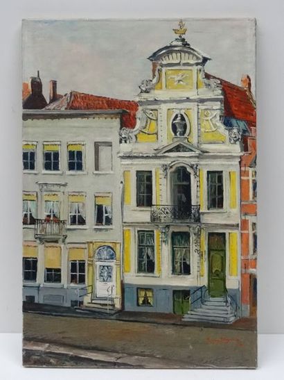 BERGMANS Jacques, 1891-1959 (Belgique) Batiment...