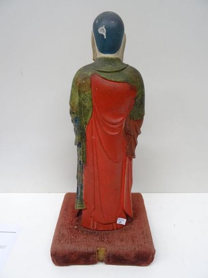 JAPON - Fin du XIXe siècle Statue en bois...