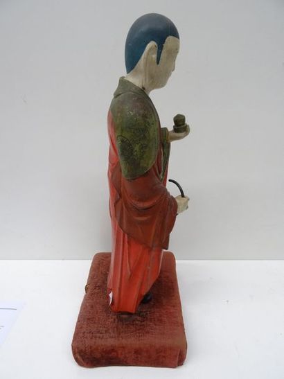 JAPON - Fin du XIXe siècle Statue en bois...