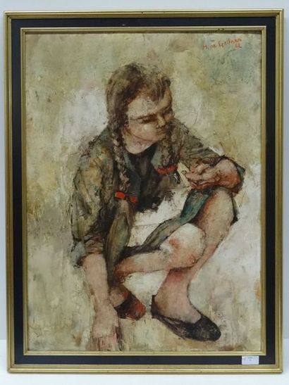 GALLARD (Michel de) (1921 - 2007) Fillette...
