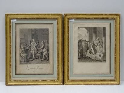 Paire de gravures La grande toilette