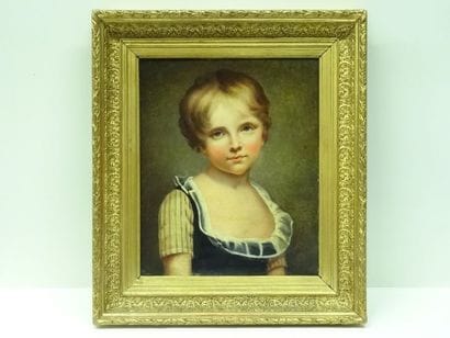 Ecole du XIXe Portrait de jeune fille en...