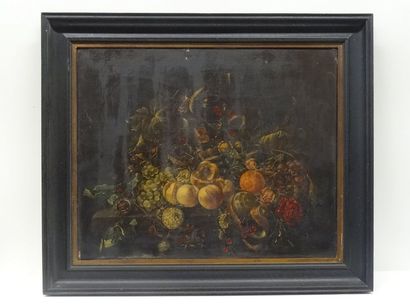 Ecole flamande du XIXe siècle, nature morte...