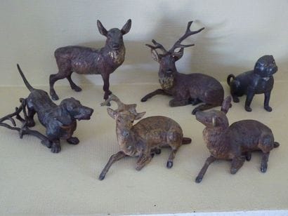 Lot de 6 animaux en régule dans l'esprit...