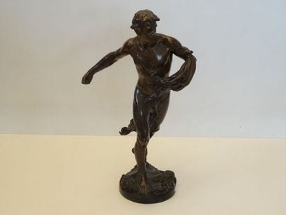 Sculpture en bronze à patine médaille 