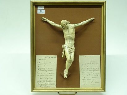 Exceptionnel Christ en croix en ivoire. XVIIe...