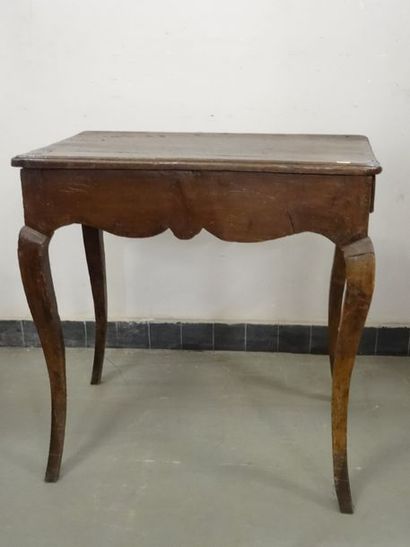 Petite table rustique en bois naturel ouvrant...