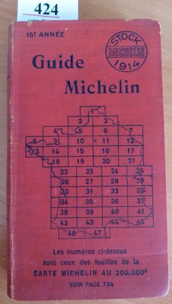 MICHELIN Guide rouge France 1914 Etat d'usage,...