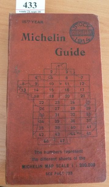 MICHELIN Guide rouge France 1914 