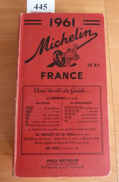 MICHELIN Guide rouge France 1961 dos Touring...