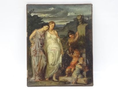 Attribué à Paul BAUDRY (1828 - 1886) La rencontre...