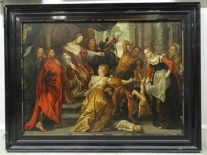 Ecole de Rubens Le Jugement de Salomon Hsbois...