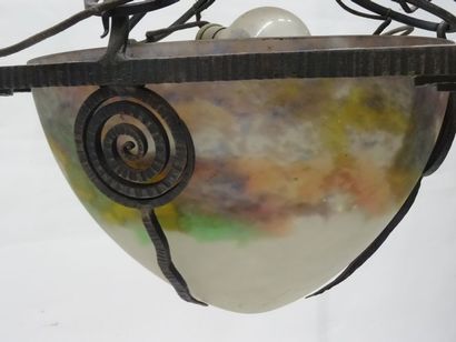 Lustre en verre 1920 Muller