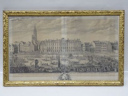 Gravure du XVIIIe siècle, représentation...