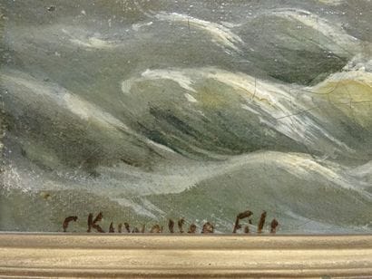 KUWASSEG Fils, L'arrivée au port, Hst sbg,...