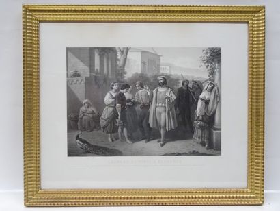 Paire de gravures en noir, Léonard de Vinci...