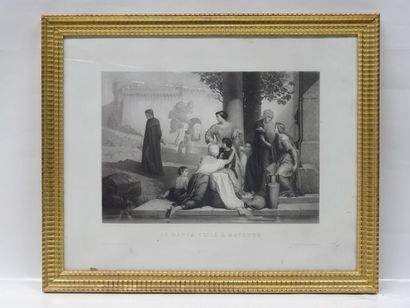 Paire de gravures en noir, Léonard de Vinci...