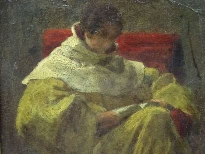 Ecole du XVIIe siècle, Ecclésiastique à sa...