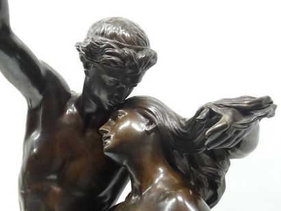 CHREHEN E. Femme à la mandoline avec un ange,...