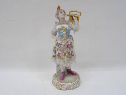 Personnage en porcelaine allemande représentant...