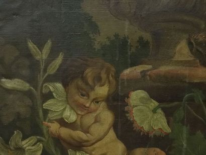 Amours, huile sur toile, XIXe siècle, 85...