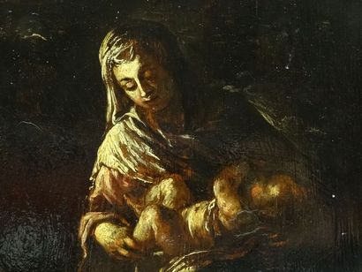 Ecole du XVIIe siècle, La Sainte Famille,...