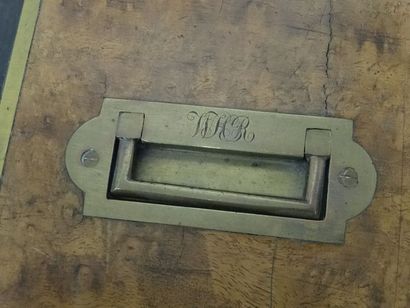 Coffret en bois de placage. XIXe siècle