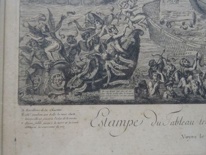 Gravure du XVIIIe siècle, estampe du tableau...