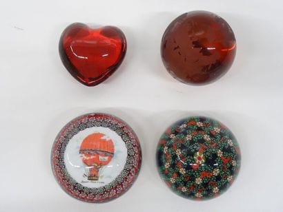 Lot de 4 boules sulfures (mille fleurs diam...