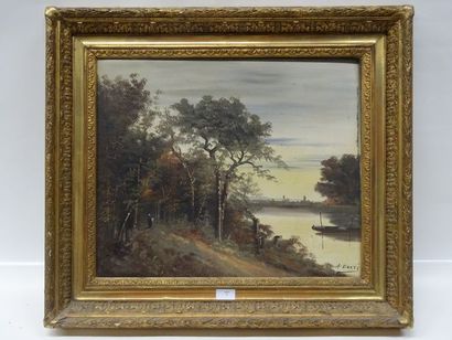 Paysages dans l'esprit de Barbizon, paire...