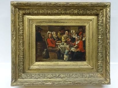 D'après Breughel, scène de taverne, Hsp,...