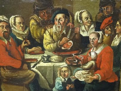 D'après Breughel, scène de taverne, Hsp,...
