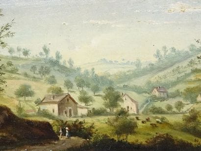 2 petits paysages du XIXe siècle pouvant...