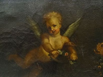 Ecole française vers 1700, Flore, Huile sur...