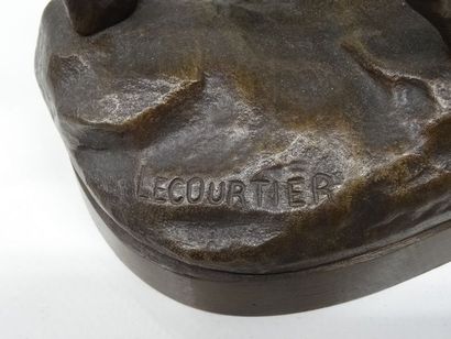LECOURTIER Prosper (1851 - 1924) Braque à...