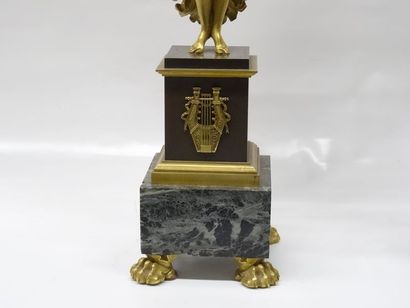 Paire de renommées en bronze, à 2 patines,...