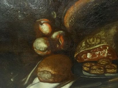 Ecole du XVIIe siècle, nature morte, grande...