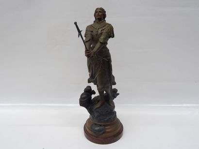 ALLOUARD (d'après) Jeanne d'Arc, sculpture...