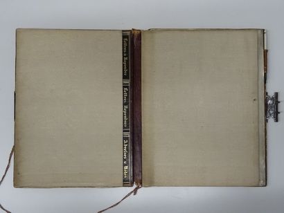 Porte documents en placage d'acajou et en...