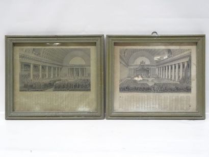 Deux gravures états généraux, 38,5 x 46,5...