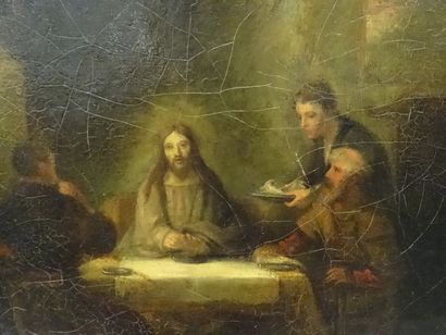 Ecole du XIXe siècle, Le Christ et les pélerins...