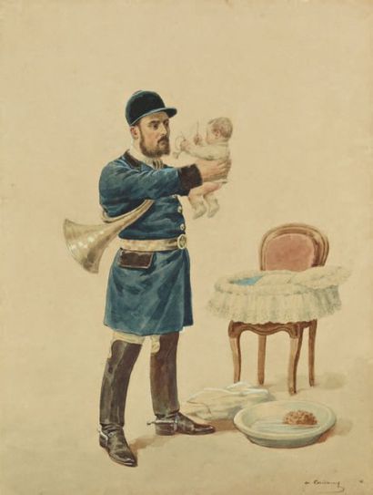 Charles-Fernand de CONDAMY (c. 1855-1913)
Veneur...