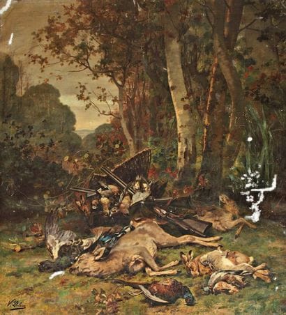 Victor LECLAIR (1830-1885)
Trophée de chasse...