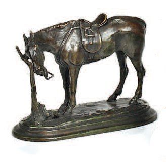 Patrick ALLAIN, (né en 1951)
Cheval à l'attache...