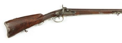 Très beau fusil de chasse à silex transformé...