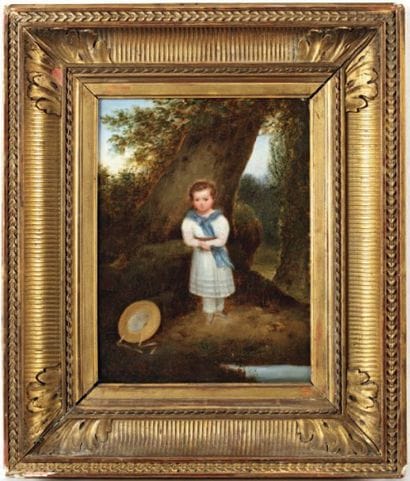 A. CHALIE, XIXe siècle
Petite fille au foulard...