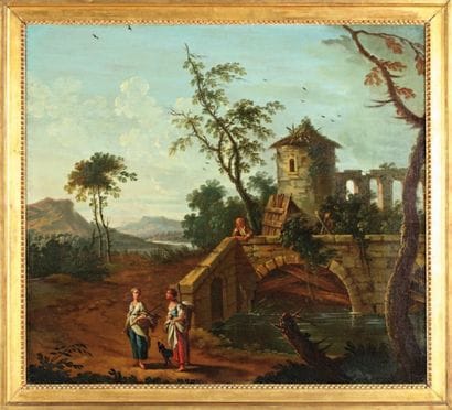 École FRANCAISE vers 1780, suiveur de Nicolas-Jacques...