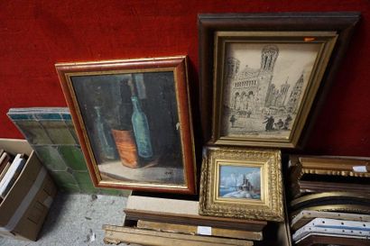 Reunion of paintings: still life, view of...